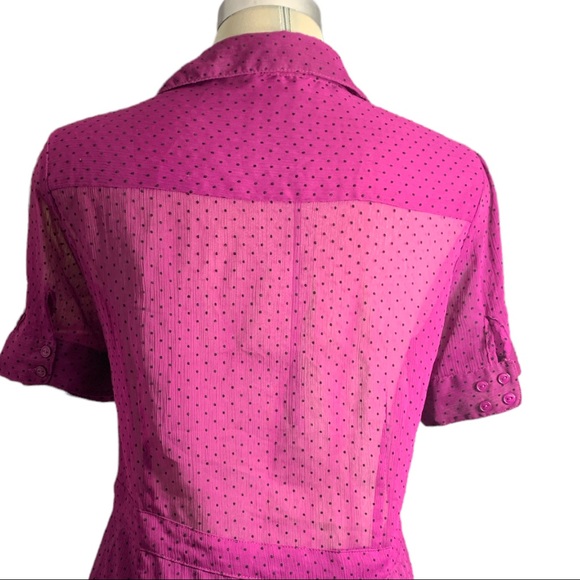 Jessica Purples & Black Polkadot Semi Transparent Short S Size M - Picture 3 of 12
